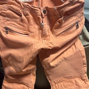 Men's Straight Jeans in Peach - Unbranded
